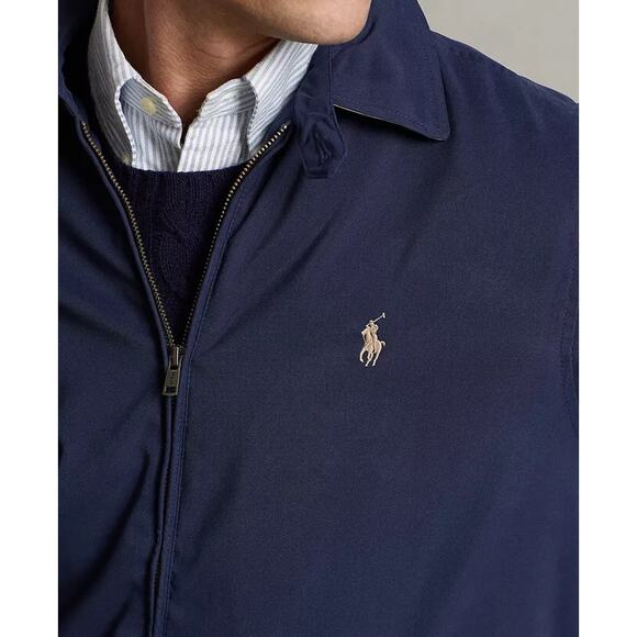 Ralph Lauren Men’s Navy Bomber Jacket – White Pony Logo – Size Large - Picture 2 of 9